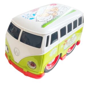 Transporter T1 lendkerekes fém zöld játék kisbusz báránykás mintával (BBLPJ) - Image 4