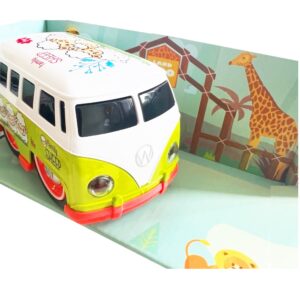 Transporter T1 lendkerekes fém zöld játék kisbusz báránykás mintával (BBLPJ) - Image 6