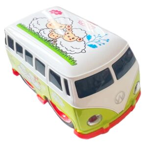 Transporter T1 lendkerekes fém zöld játék kisbusz báránykás mintával (BBLPJ) - Image 7