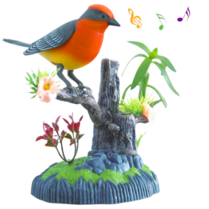 Hangvezérelt valósághűen csicsergő kismadaras toll és ceruzatartó (BBE) - Image 9