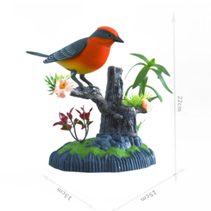 Hangvezérelt valósághűen csicsergő kismadaras toll és ceruzatartó (BBE) - Image 3