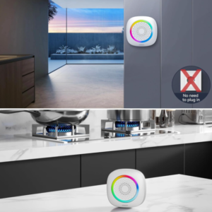 Vezeték nélküli vízálló ajtócsengő RGB fénnyel, 60 csengőhanggal (BBD) - Image 7