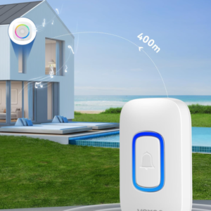 Vezeték nélküli vízálló ajtócsengő RGB fénnyel, 60 csengőhanggal (BBD) - Image 6