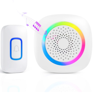 Vezeték nélküli vízálló ajtócsengő RGB fénnyel, 60 csengőhanggal (BBD) - Image 11