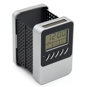 Ceruzatartós napelemes összecsukható asztali óra (BBL) - Image 4