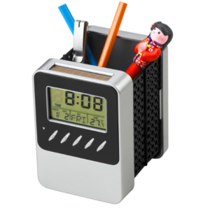 Ceruzatartós napelemes összecsukható asztali óra (BBL) - Image 6