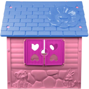 Első házam játszóház gyerekeknek – ajtóval és ablakokkal – rózsaszín (BBJ) - Image 6
