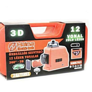 Önszintező 12 soros keresztvonalas szintezőlézer készlet praktikus kofferban - HM6763 (BBD) - Image 9