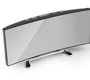 Tükör ívelt kijelzős design LED digitális ébresztő óra - DT-6507 (BBV) - Image 4