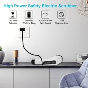 3in1 elektromos tisztító kefe, cserélhető fejekkel, kihúzható nyéllel - 25W (BBM) - Image 5