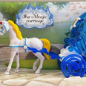 Mesebeli zenélő lovaskocsi, bálba készülő hercegnővel és herceggel (BBMJ) - Image 4