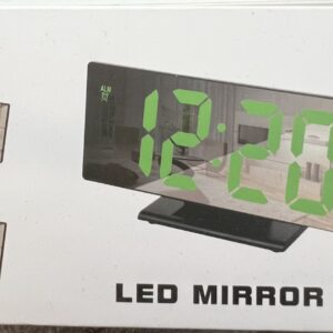 Tükör kijelzős LED digitális ébresztőóra hőmérséklet figyelő funkcióval (BBV) - Image 3