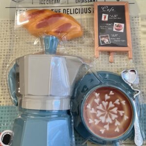 Hangulatos játék kávézó és reggeliző kiegészítő készlet kávéfőzővel és bagettel (BBMJ) - Image 6