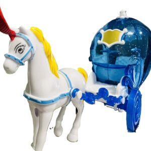 Mesebeli zenélő hintó - fehér lóval herceggel és hercegnővel (BBMJ) - Image 6