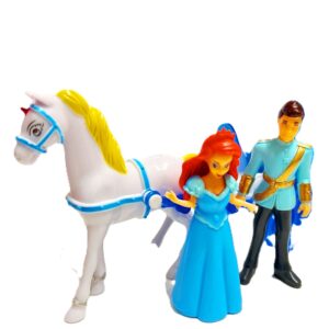Mesebeli zenélő hintó - fehér lóval herceggel és hercegnővel (BBMJ) - Image 4