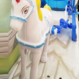 Mesebeli zenélő hintó - fehér lóval herceggel és hercegnővel (BBMJ) - Image 8