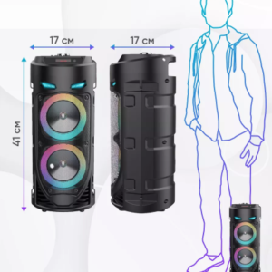 Hordozható akkumulátoros bluetooth party hangszóró karaoke mikrofonnal és vállpánttal ZQS-4239 (BBJH) - Image 8