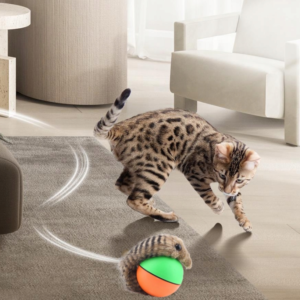 Bolyhos menyét - guruló, mozgó labda - lenyűgöző és szórakoztató játék macskáknak és kutyáknak (BBJ) - Image 9