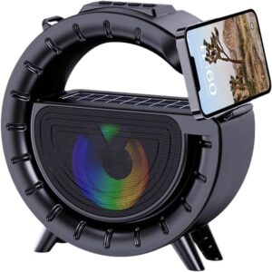 Innovatív hordozható napelemes vezeték nélküli Bluetooth hangszóró lámpával és praktikus vállra akasztható pánttal DV-800 (BBV) - Image 11