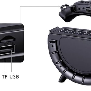 Innovatív hordozható napelemes vezeték nélküli Bluetooth hangszóró lámpával és praktikus vállra akasztható pánttal DV-800 (BBV) - Image 3