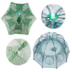 Automatikusan kinyíló, strapabíró csalihal illetve törpeharcsa csapda sűrűn fonott hálóból - 90 x 90 x 35 cm (BBL) - Image 12