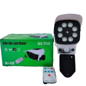 Kültéri solar napelemes mozgásérzékelős 77 LED-es lámpa és álkamera táviránytóval QG-T08 (BBL) (BBJH) - Image 5