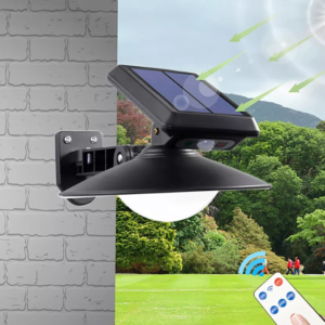 LED-es kültéri modern, vízálló távirányítós fali biztonsági fényérzékelős - magas konverziós napelemes lámpa (BBJH) - Image 5