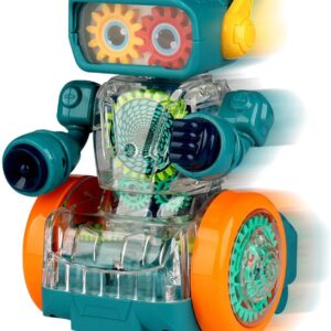 Mechanikus interaktív fogaskerék robot színes világító zenés lámpás játék kicsiknek (BBJ) - Image 7