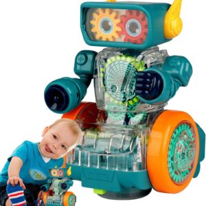 Mechanikus interaktív fogaskerék robot színes világító zenés lámpás játék kicsiknek (BBJ) - Image 8