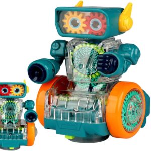 Mechanikus interaktív fogaskerék robot színes világító zenés lámpás játék kicsiknek (BBJ) - Image 9