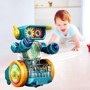 Mechanikus interaktív fogaskerék robot színes világító zenés lámpás játék kicsiknek (BBJ) - Image 4