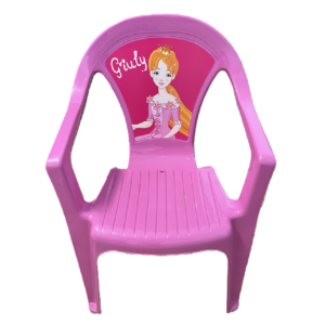 Hercegnős rózsaszín kisgyermek műanyag szék - kertbe, teraszra vagy akár a gyerekszobába (BBJ) - Image 3