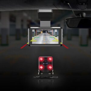 Széles látószögű 4 hüvelykes 1080P HD menetrögzítő autós DVR kamera elülső és hátsó videorögzítéssel (BBV)(BBD) - Image 6