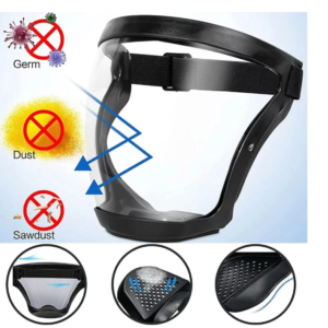 Biztonsági fröccsenésmentes teljes arc védőmaszk - szél-, homok-, esőálló, átlátszó és páramentes felület (BBKM) (THM) - Image 6