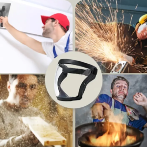 Biztonsági fröccsenésmentes teljes arc védőmaszk - szél-, homok-, esőálló, átlátszó és páramentes felület (BBKM) (THM) - Image 9