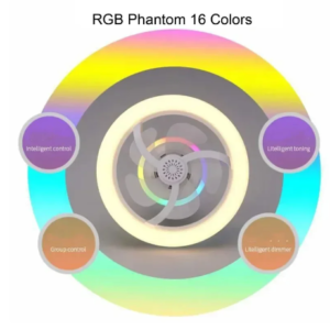 E27 LED mennyezeti ventilátor izzólámpa, távirányítóval szabályozható - RGB (THM) - Image 3