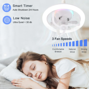 E27 LED mennyezeti ventilátor izzólámpa, távirányítóval szabályozható - RGB (THM) - Image 9