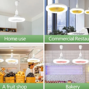 E27 LED mennyezeti hűtőventilátor lámpa - 3 sebességes, távirányítóval szabályozható (THM) - Image 6