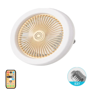 E27 LED mennyezeti hűtőventilátor lámpa - 3 sebességes, távirányítóval szabályozható (THM) - Image 7