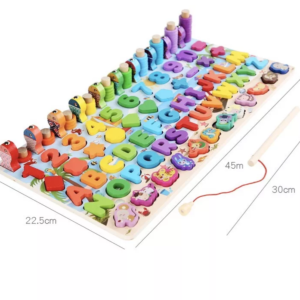 Fából készült montessori logaritmikus oktató tábla - koordináció és a motoros készség fejlesztő játék (BBJ) - Image 7