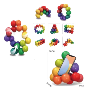 Kreatív színes ART labdajáték gömbök - forgathatók, csavarhatók és konfigurációk végtelen sorává alakíthatók (BBE) - Image 5