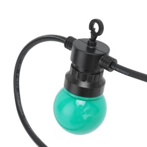 Kültéri sorolható 50 LED-es RGB színes 10 db-os gömb izzó lámpafüzér - 5 méter (BBV) - Image 3