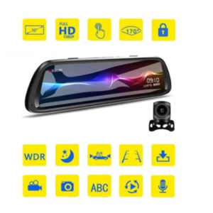 Menetrögzítő, 9.66 Inch kijelzős autó visszapillantó tükör tolató kamerával és éjjellátó funkcióval 1080p (BBV) - Image 5