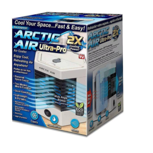 Mini hordozható USB asztali léghűtő, légkondicionáló ventilátor jégdobozzal - 2 sebességgel és fogantyúval  (BBV) - Image 8