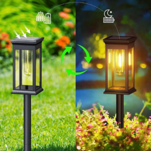 Solar 6 darabos téglalap alakú napelemes útvilágítás kültéri dekoráció - vízálló IP65 LED-es kerti lámpa (BBV) - Image 5