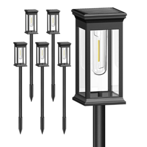 Solar 6 darabos téglalap alakú napelemes útvilágítás kültéri dekoráció - vízálló IP65 LED-es kerti lámpa (BBV) - Image 8