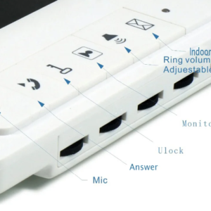 Vezetékes 7″színes kijelzős otthoni kaputelefon rendszer HD kamera, LCD képernyő, videó és hang (BBV) - Image 10