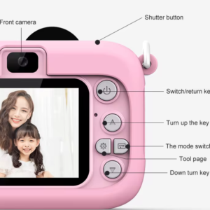 Miky digitális gyerek fényképezőgép - levehető pánttal és 5 játékkal - rózsaszín (THM) - Image 9