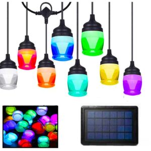 RGB kültéri időjárásálló napelemes dekor Izzósor- 10 darab LED izzó (BBV) - Image 11