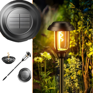 6 db  vízálló LED-es kültéri leszúrható szolár lámpa automatikus be- és kikapcsolás – fekete (BBV) - Image 3